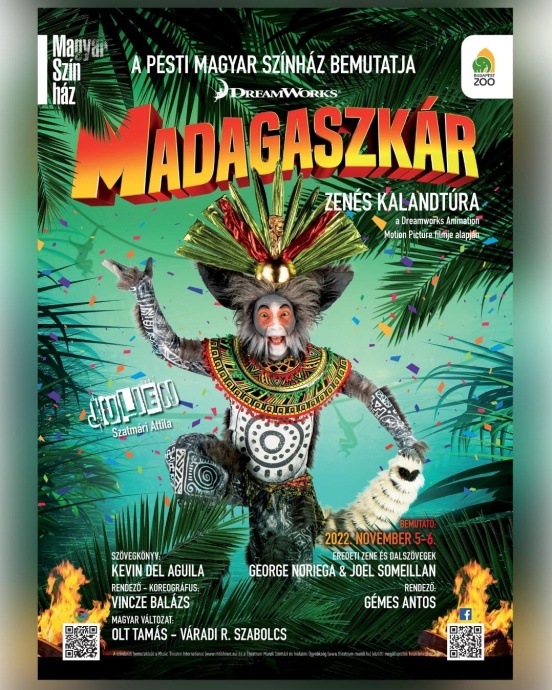 Madagaszkár musical Budapesten a Pesti Magyar Színházban! Jegyek és szereposztás itt!